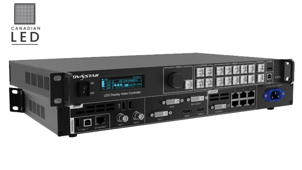 Novastar VX6s LED display video controller with multiple input and output ports, designed for high-quality LED screen management.