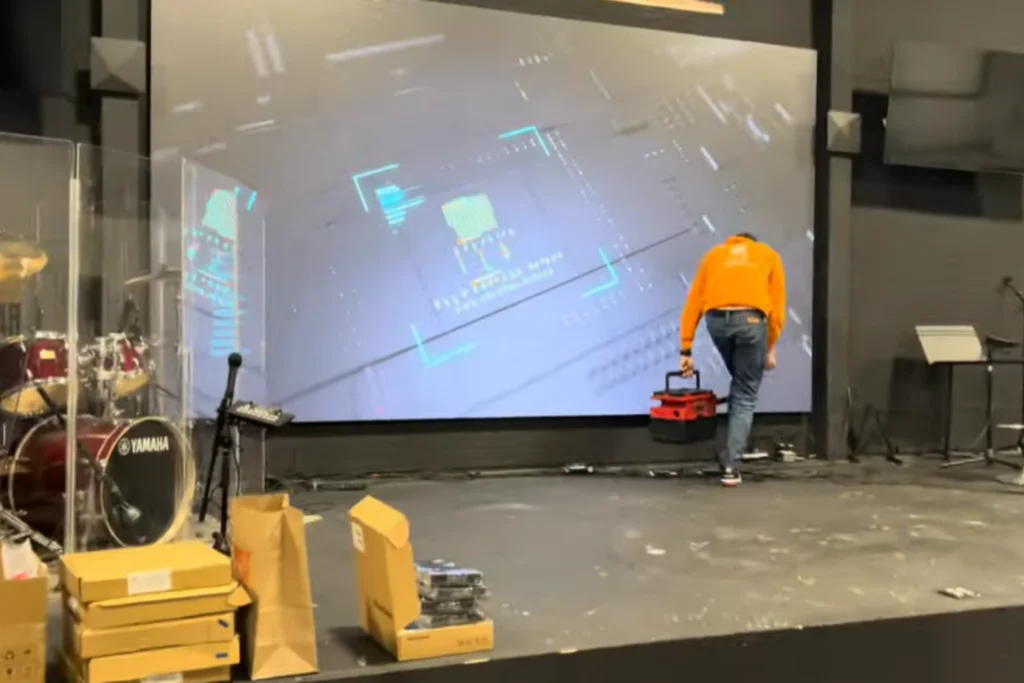 Finished LED display at Ruach Church