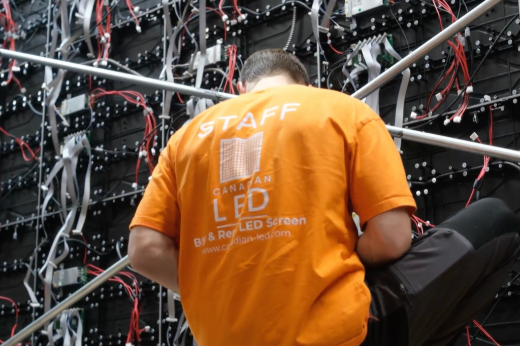 Installed LED display inside church